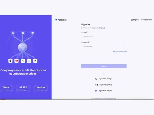 Nstproxy login