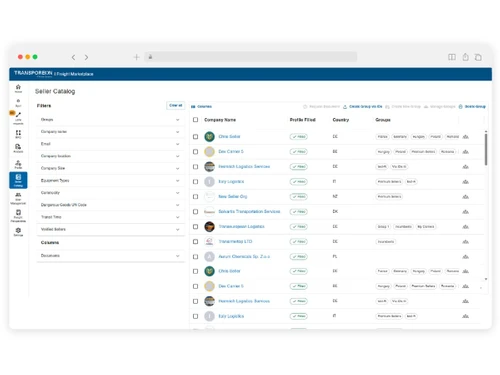 Transporeon-seller catalog