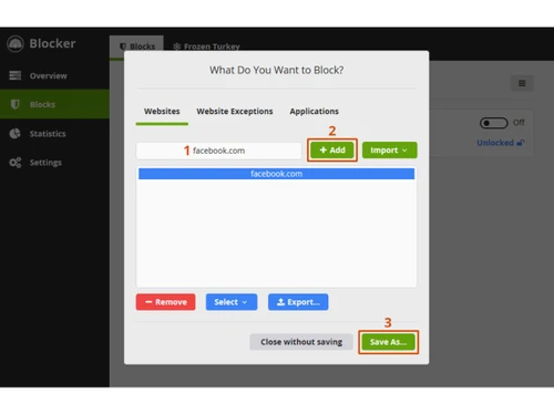 cold turkey-websites