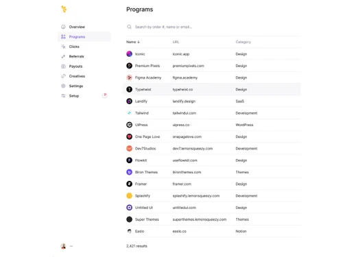 lemon squeezy-programs