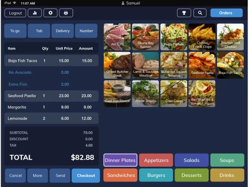 Rezku POS-menu