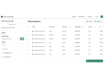 user interviews-participants