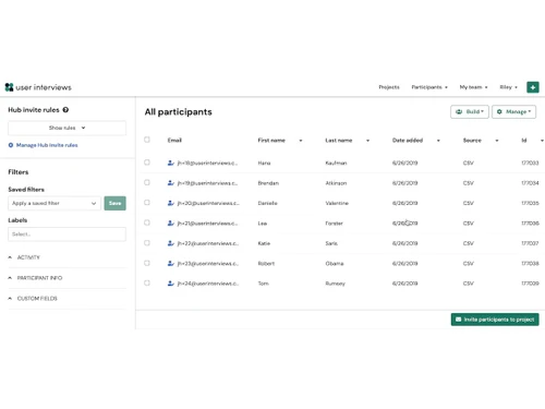user interviews-participants