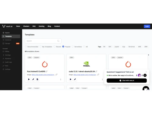vast ai-templates
