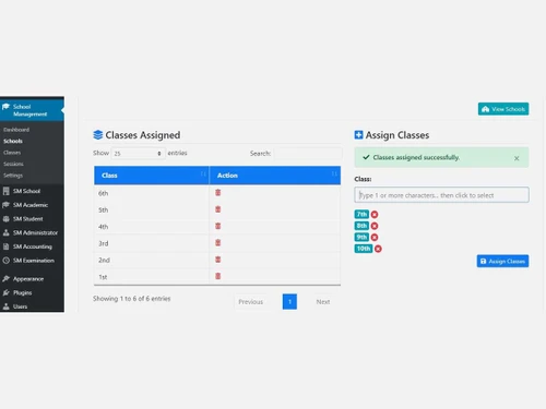 Edusyncs classes assigned