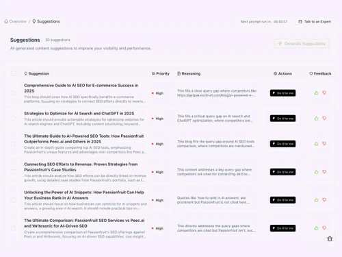 Passionfruit Labs suggestions