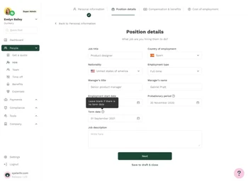 Oyster EOR-position details