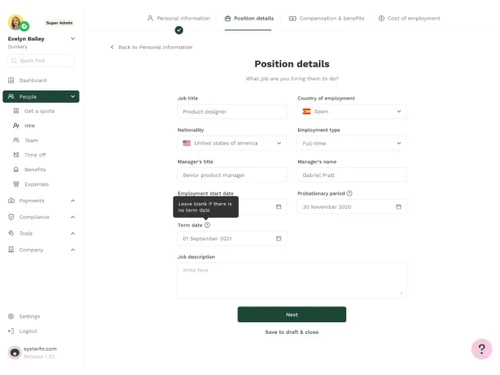 Oyster EOR-position details
