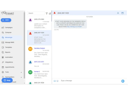 TXTImpact-text messenger