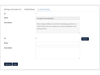 UniConsent-custom purpose