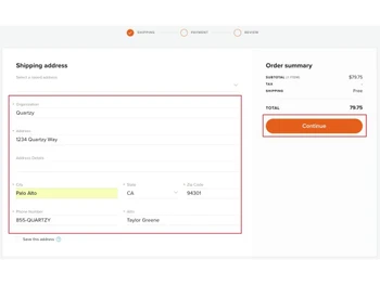 Quartzy-order summary