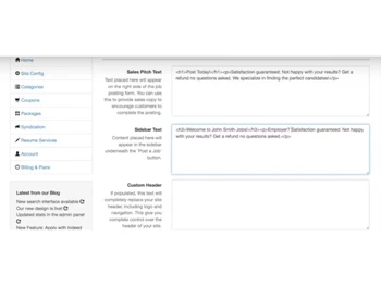 JobBoard io-custom header