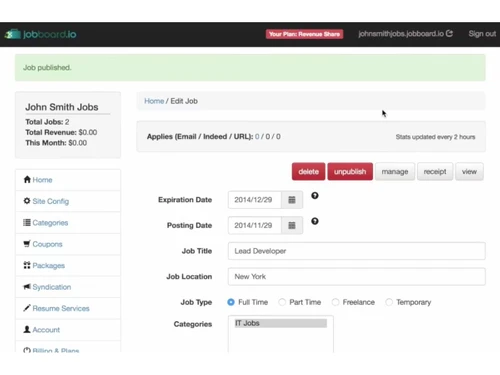 JobBoard io-published