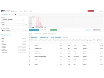apache superset-selection