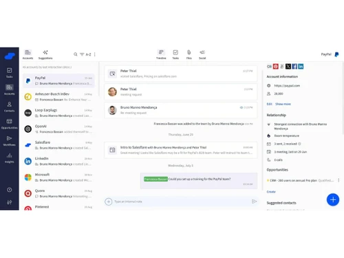 salesflare dashboard