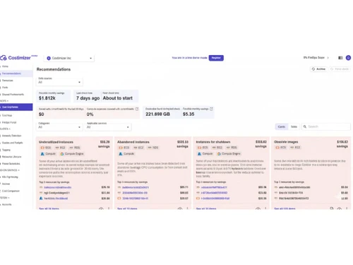 Costimizer-recommendations