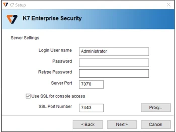 k7 endpoint security-server