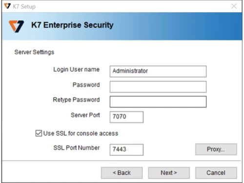 k7 endpoint security-server