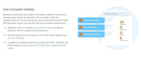 netsparker gain complete visebility