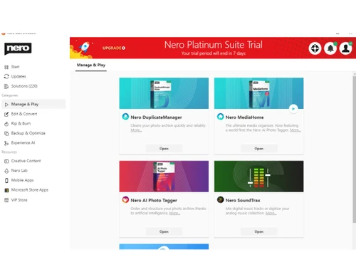 nero platinum suite-startplan