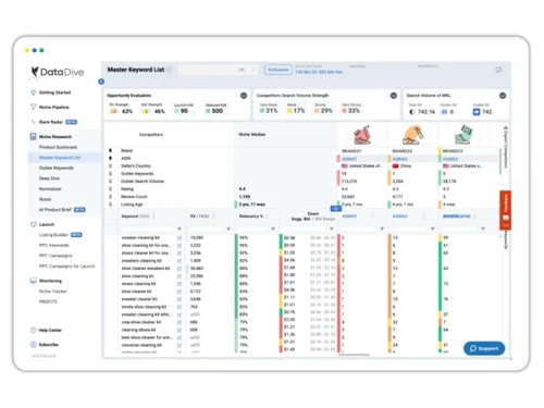 Data Dive-master keyword