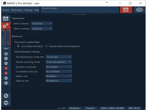 Visution MAPIO-projection