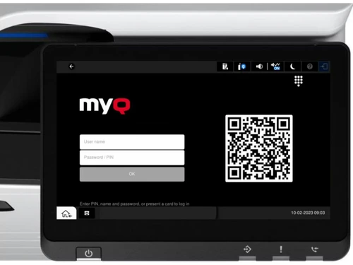 MyQ-login screen