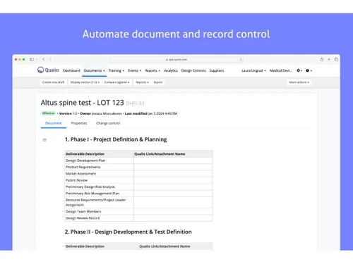 Qualio-automate document