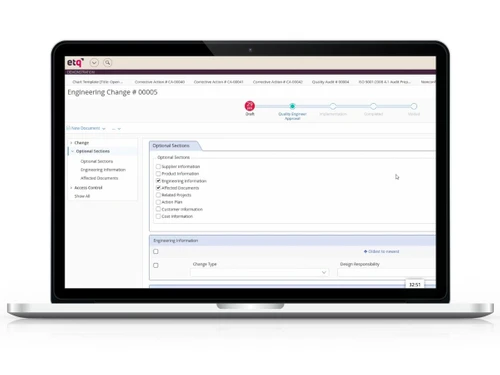 ETQ Reliance-engineering change
