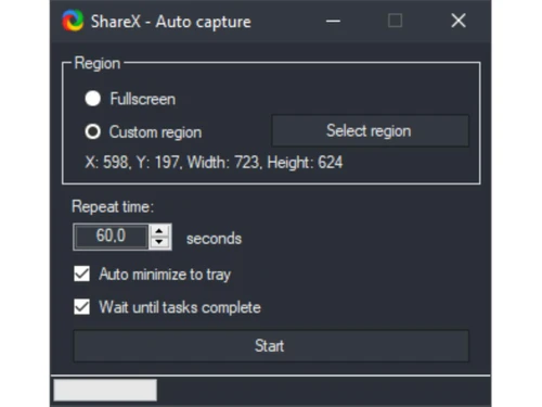 ShareX-auto capture