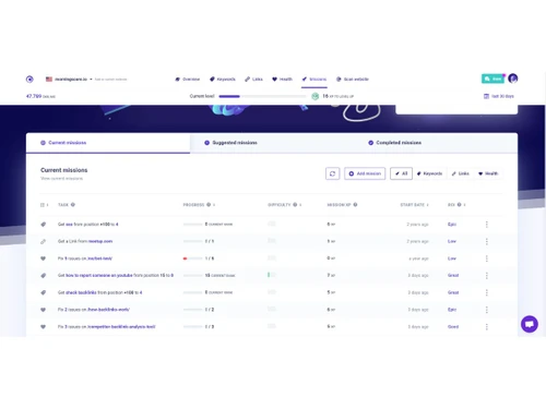 Morningscore-missions tool