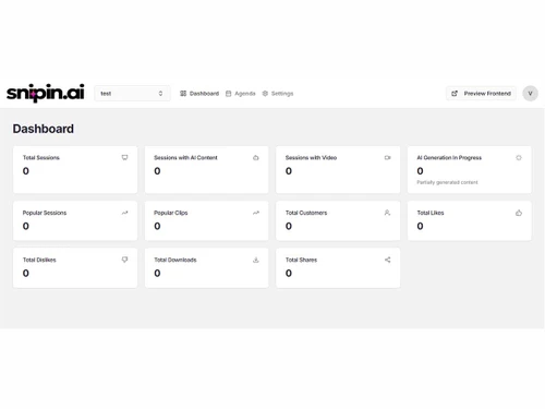 Snipin-AI dashboard