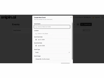 Snipin AI Event