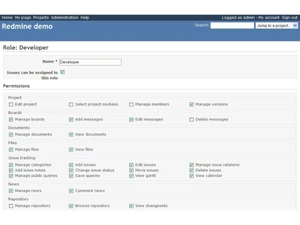 Redmine-permissions