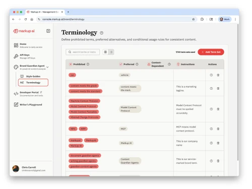 markup-ai-terminology