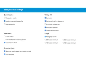 virtual writing tutor-settings