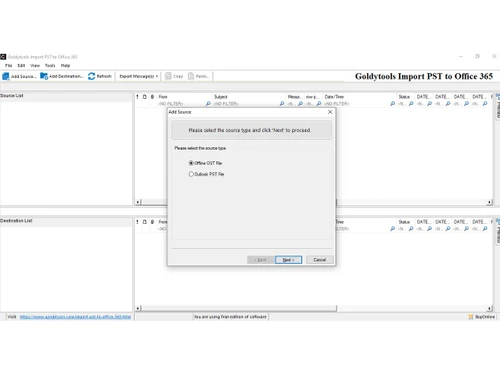 GoldyTools-import-pst-to-office-365