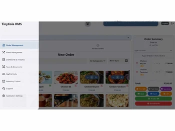 TinyKola menu management