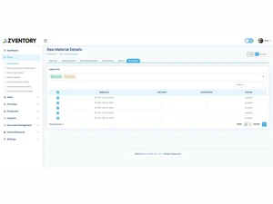 Zventory raw material