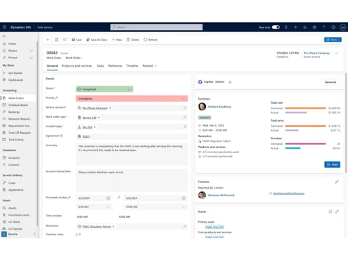 microsoft dynamics 365 field service-profile