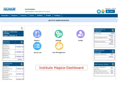 Institute Magica-dashboard