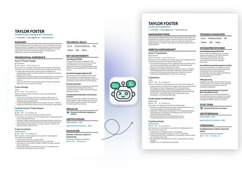 Enhancv-resume translate