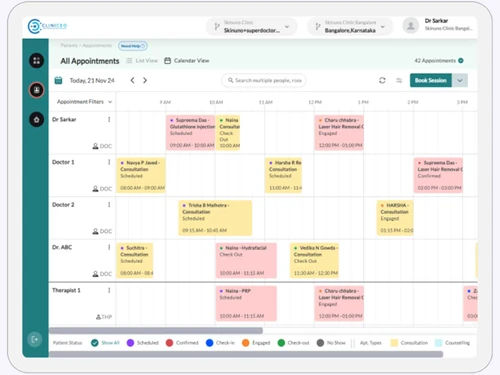 Cliniceo appointments