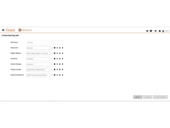 Quest NetVault Backup-Backup job