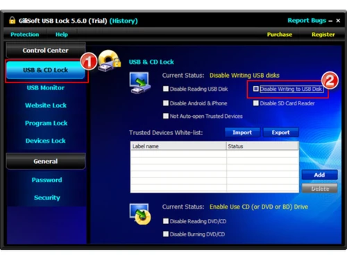 gilisoft usb lock-devices
