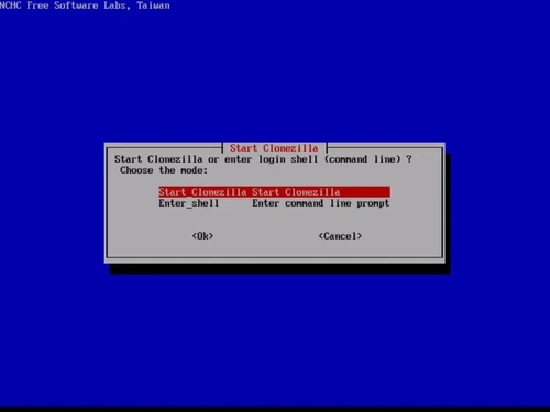 Clonezilla-shell command
