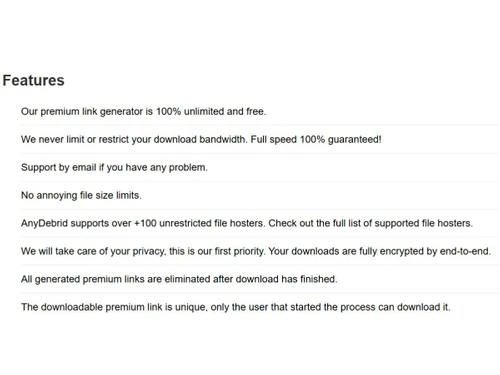AnyDebrid-features