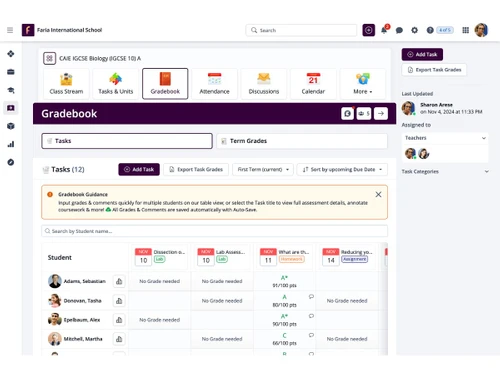 ManageBac-gradebook