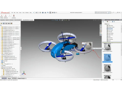 SolidWorks Visualize-dashboard
