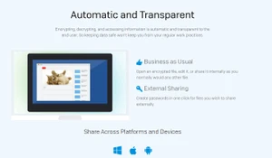 Sophos safeguard Encryption automatic and transparent